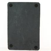 Ardoise carrée bords sciés avec ses 4 patins, 27x27 cm - P.U. Vendu par 16 pièces
