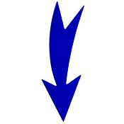 Signalétique : Maxi-flèche simple 45 cm bleue