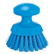 Brosse ronde ergonomique bleu fibre dure diam. 11 cm