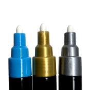 Feutre bleu, or, argent pointe conique large marque UNI vendu à l'unité