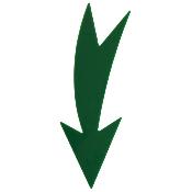 Signalétique : Maxi-flèche simple 45 cm verte