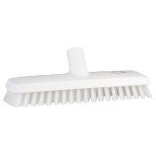 Balai-brosse lave-pont blanc fibre très dure 27 cm