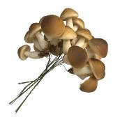 Déco : Boite de 24 champignons Ht. 7cm + pique