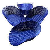 Corbeille de présentation bleu électrique 69 x ht. 22 cm PROMO !